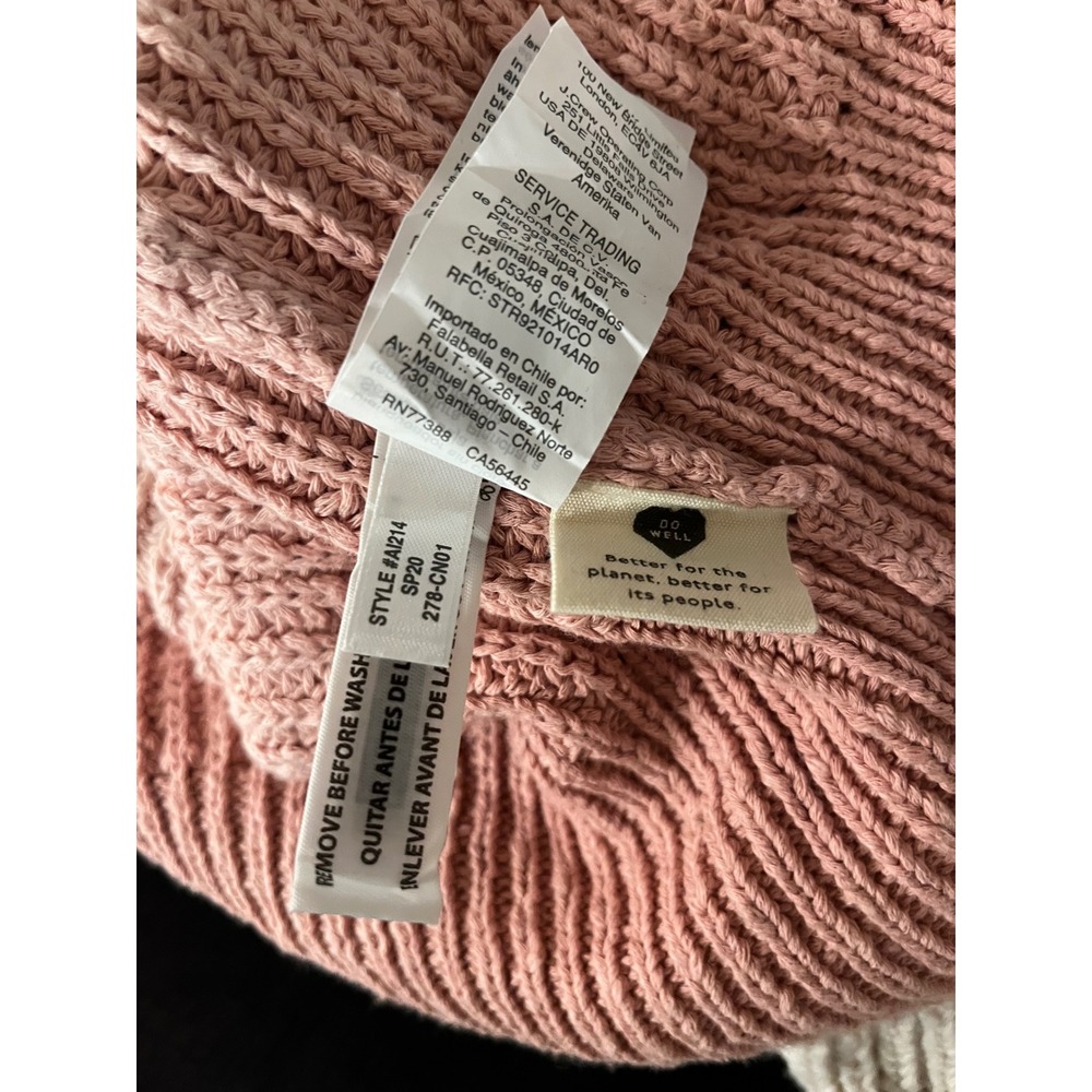 Madewell Ombre Dip‎ Dye Courtland Cardigan Sweater Beige Pink Cotton Size L - Picture 10 of 10